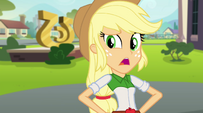 Applejack with her hands on her hips EG2