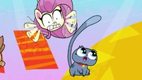 Bubbles deliberately knocks Fluttershy over PLS1E4a.png (828 KB)