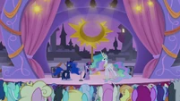 Celestia and Luna join Twilight on stage S9E17