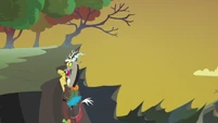 Discord hanging from a cliff S6E26