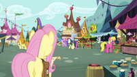 Fluttershy at Town Square S2E19