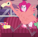 Flamingo costume, Pinkie Sitting