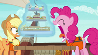 Pinkie Pie tries to eat the entire food tray S6E22