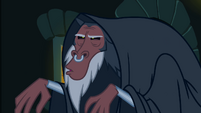 Tirek squinting his eyes at Discord S4E25