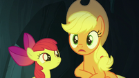 Applejack "down the side of the volcano" S7E16