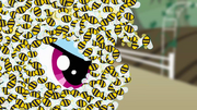 Rainbow Dash with bees S4E3
