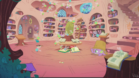 Spike alone in the library again S1E10