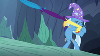Trixie stops changeling from chasing her friends S6E26