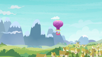 Twinkling Balloon approaching Ponyville S7E11