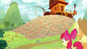 AJ and Apple Bloom see patterns made of carrots S9E10