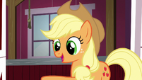 AJ tells Apple Bloom to gather some things S6E14