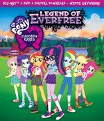 Equestria Girls Legend of Everfree portada de Blu-ray