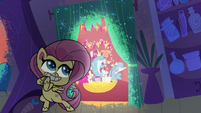 Fluttershy at her Finn Tastic shrine PLS1E7a