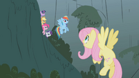 Fluttershy takes off from the ground S1E07