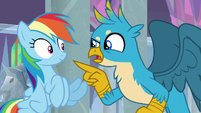 Gallus -Rainbow Dash, right-- S8E1