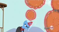 Trixie throwing Pies of Death