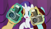 Two ponies taking pictures S5E14