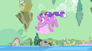"Screwball" floats by grey Twilight on the street S2E02.png