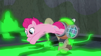 Pinkie Pie jumps out of her diving suit S7E25