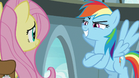 Rainbow Dash with a confident grin S9E21