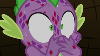 Spike nervously covering his mouth S8E11