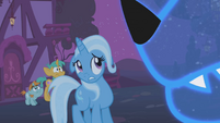 Trying to reluctantly stop a giant, rampaging bear? Boasting Trixie is in the pickle now!