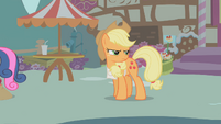 Applejack glaring at Apple Bloom S1E12