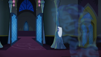Invisible Starlight watching Twilight Changeling trot away S6E25