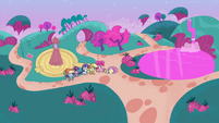 Mane Six in the park at early evening PLS1E8a