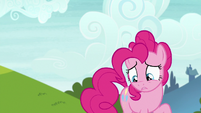 Pinkie looks down at Starlight and Maud S7E4