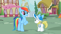 Rainbow Dash with her fan S2E8