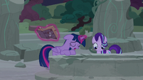 Twilight Sparkle sighing with defeat S7E25