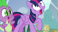 Twilight and Spike shocked S5E22