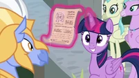 Twilight shows Silverstream's slip to Sky Beak S8E6.png (1.06 MB) Twilight shows Silverstream's slip to Sky Beak S8E6