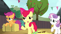 Apple Bloom asks if they can stop cleaning S5E6