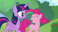 Pinkie Pie "just with really wavy hair" S9E15