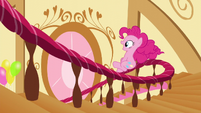 Pinkie sliding down banister S5E3
