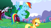 Rainbow Dash excited about sonic rainboom S02E25