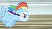 Rainbow Dash flying fast S2E03