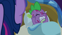 Spike scratching his stone scales S8E11