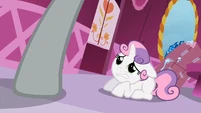 Sweetie Belle's feeling the fury of Rarity...
