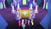 The Mane 6 approaching their thrones S5E01