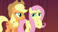 AJ and Fluttershy uncertain of Flim and Flam's motives S6E20