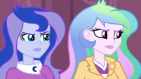 Celestia and Luna offended by Cinch's words EG3