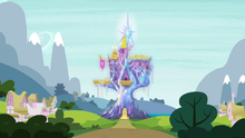 Friendship Rainbow Kingdom glowing radiantly S4E26