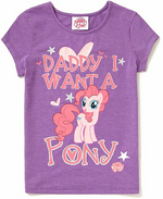 My little pony glitter T-Shirt depicting Pinkie Pie