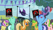 Mysterious Mare Do Well rally posters Batman S2E08