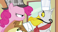 Pinkie Pie looking at Gustave S2E24