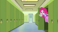 Pinkie Pie pops out of a locker EG3