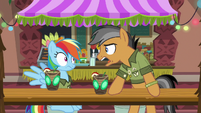 Quibble slams his hooves on the table S6E13